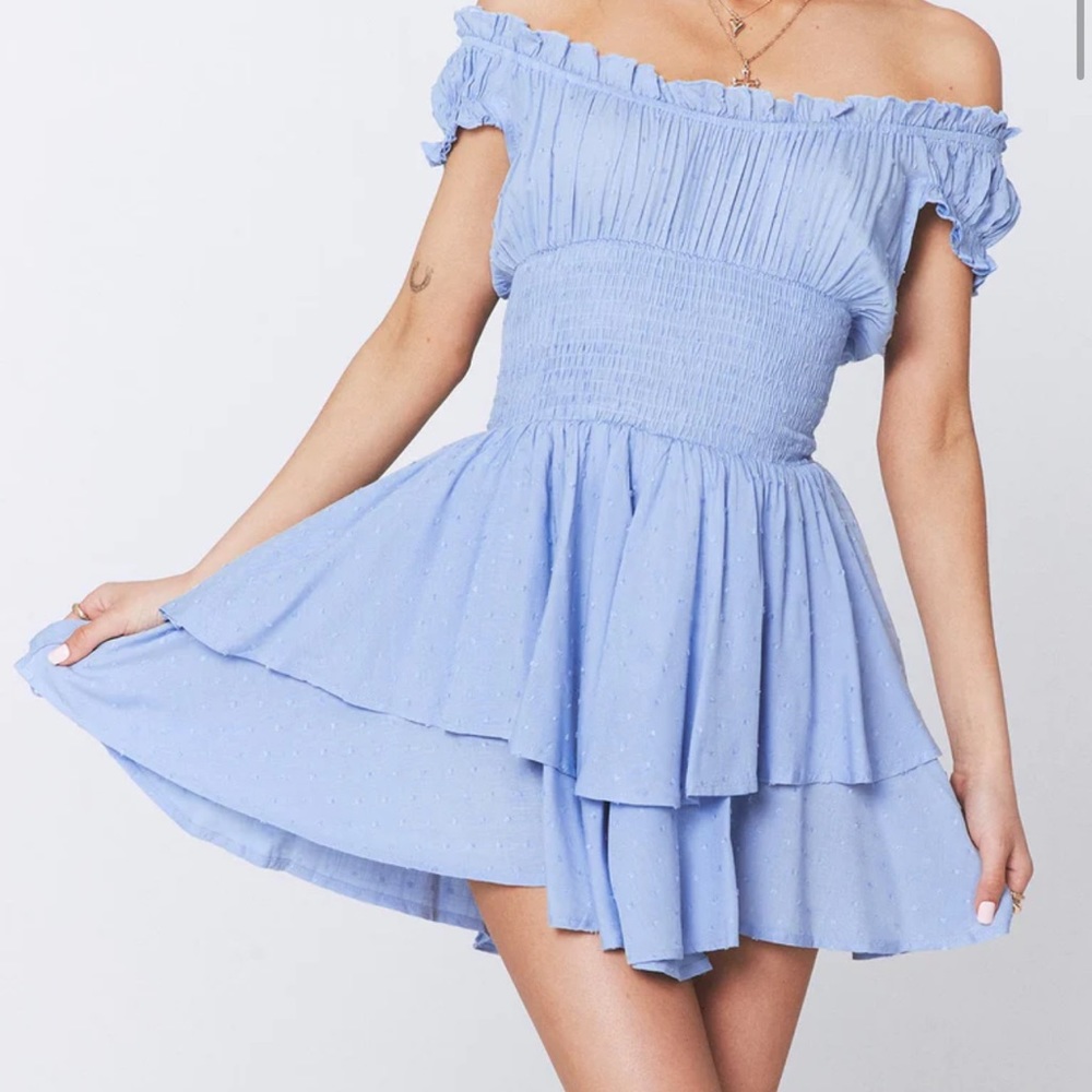 PRINCESS POLLY LOVE GALORE ROMPER - BLUE